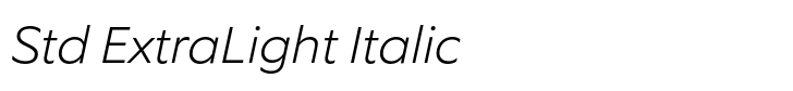Equip Std ExtraLight Italic