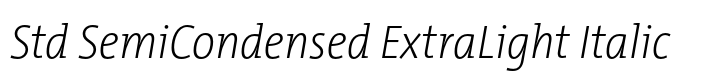 TheMix Std SemiCondensed ExtraLight Italic