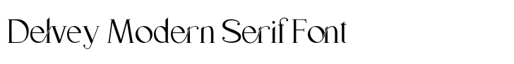 Delvey Modern Serif Font