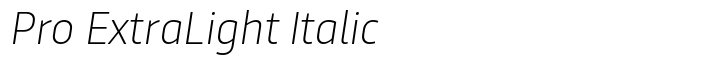 Trasandina Pro ExtraLight Italic