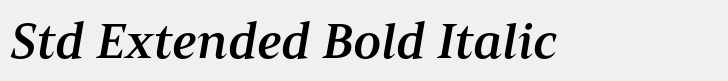 Mandrel Std Extended Bold Italic