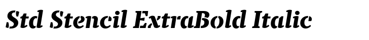 TT Tricks Std Stencil ExtraBold Italic