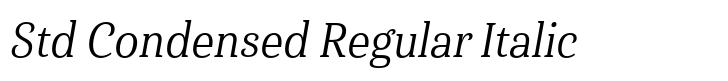 Haboro Serif Std Condensed Regular Italic